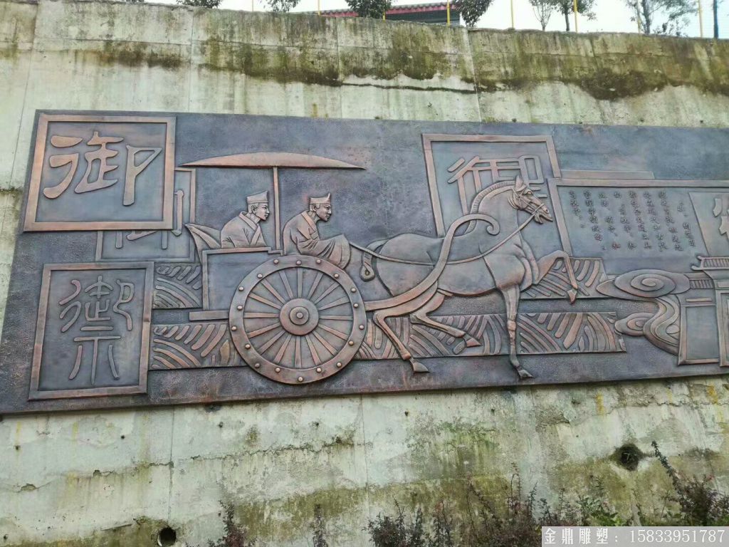 锻铜古代铜浮雕，仿古代特色铜浮雕